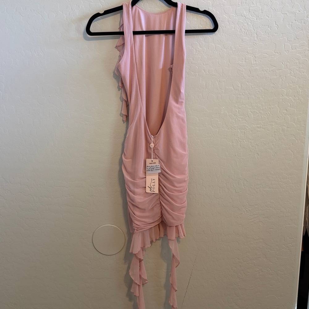 IOLANDA BACKLESS RUFFLE MINI DRESS - Picture 2 of 2